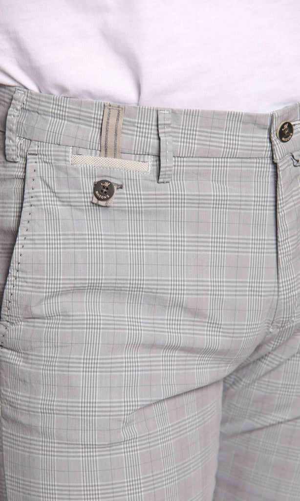 Torino Prestige man chino pants in cotton and tencel with wales pattern slim