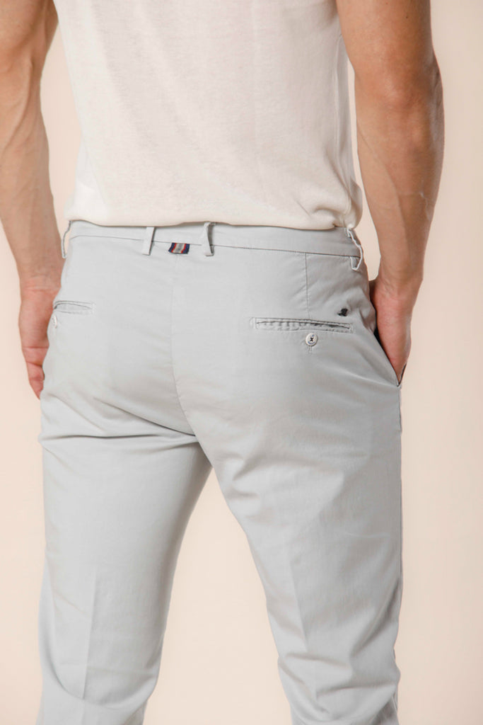 Image 2 of men's cotton twill and light blue tencel chino pants Torino Summer Color pattern by Mason's