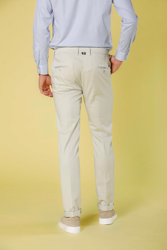 Image 4 of Mason's Torino Summer Color pattern light green cotton twill and tencel men's chino pants
