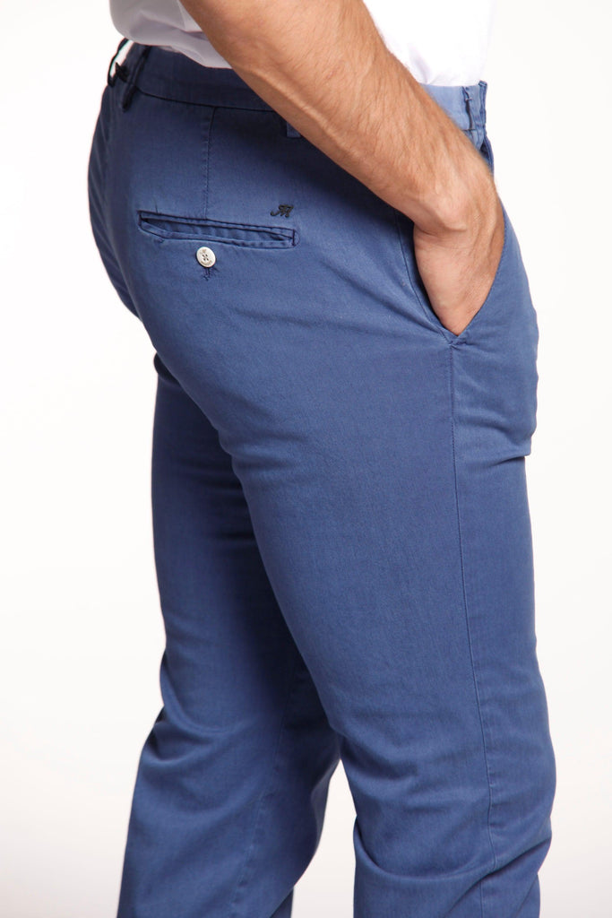 Torino Summer Color man chino pants in cotton and tencel slim