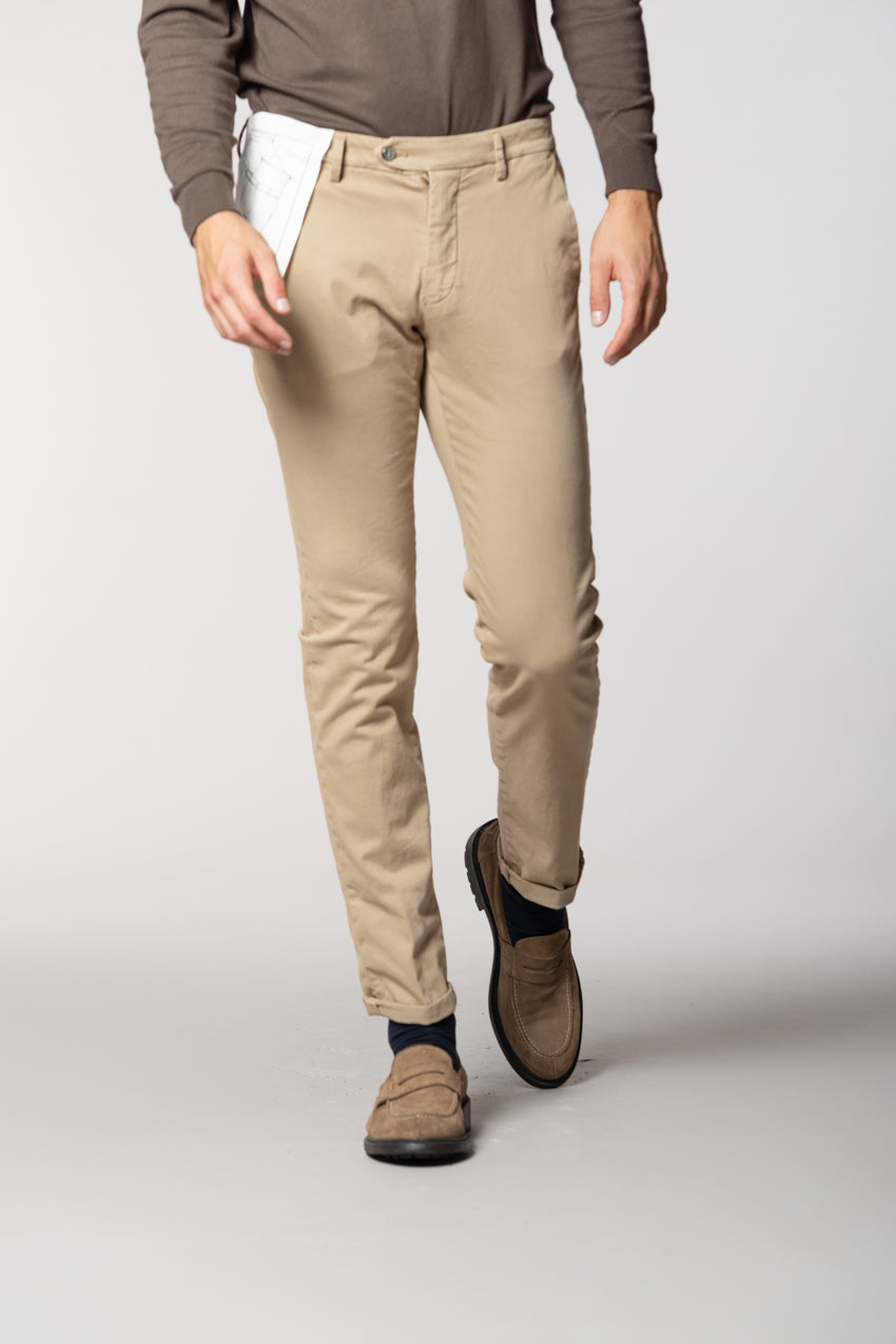 Torino Flex Herren Chinohose aus Satin Slim Fit