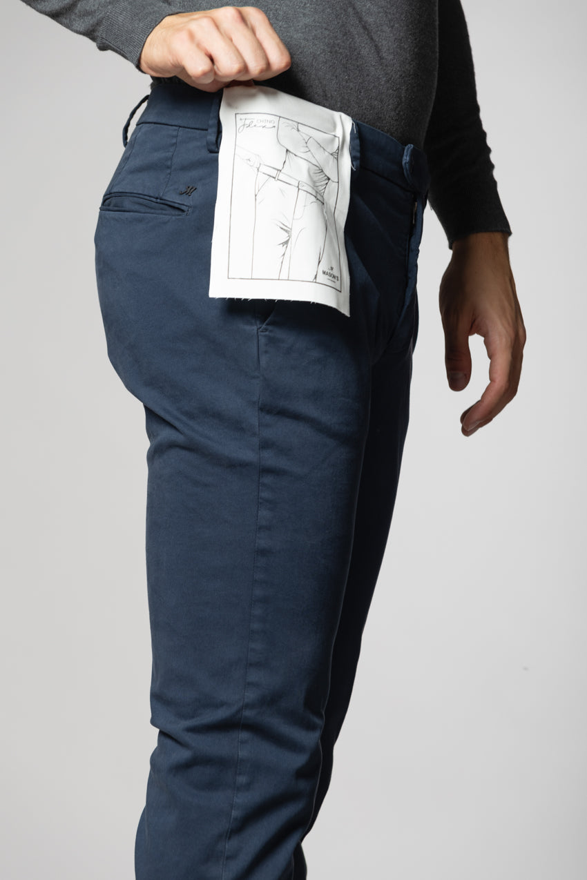 Torino Flex pantalon chino homme en satin slim fit