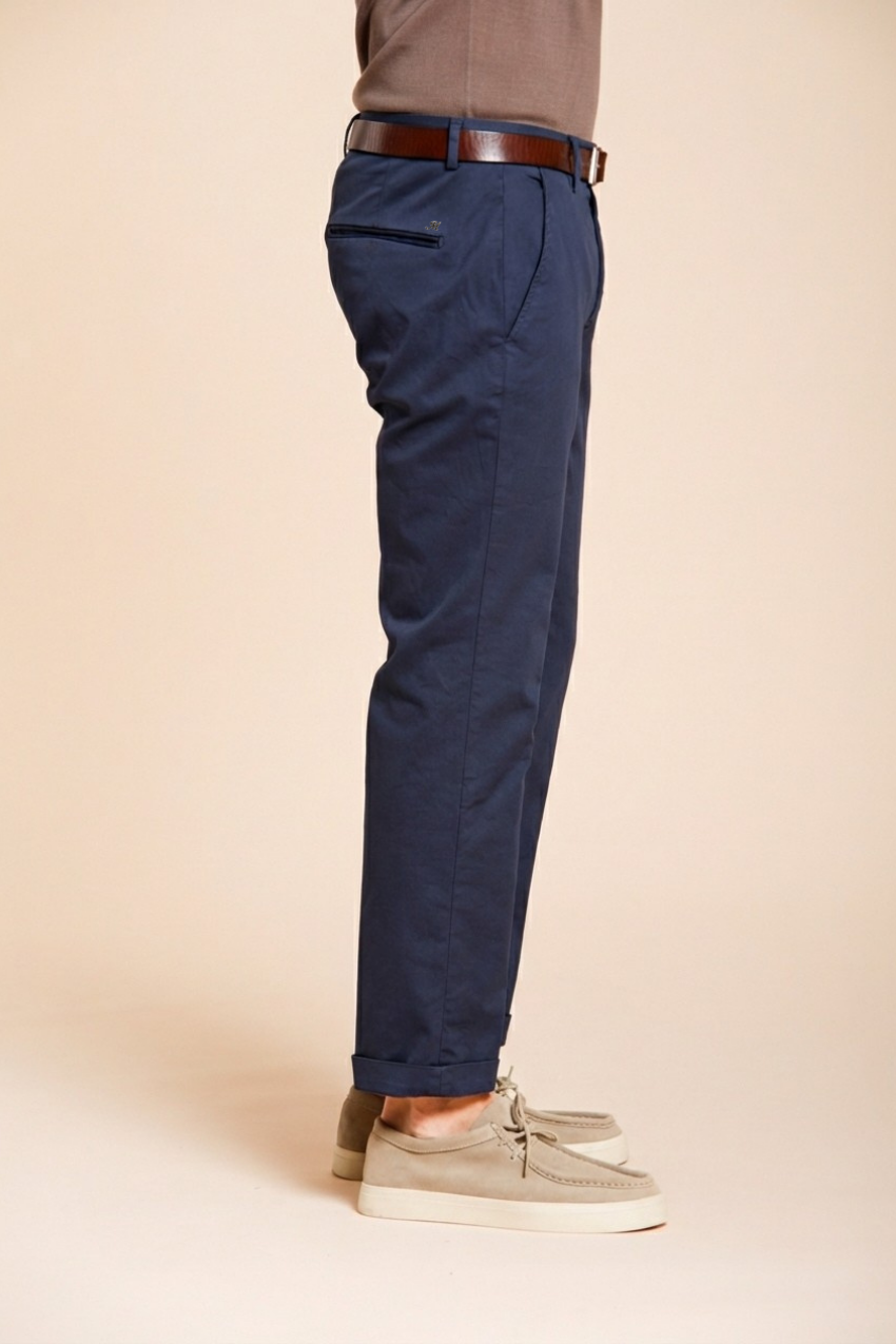 Torino Flex pantalón chino hombre en gabardina stretch slim fit ①