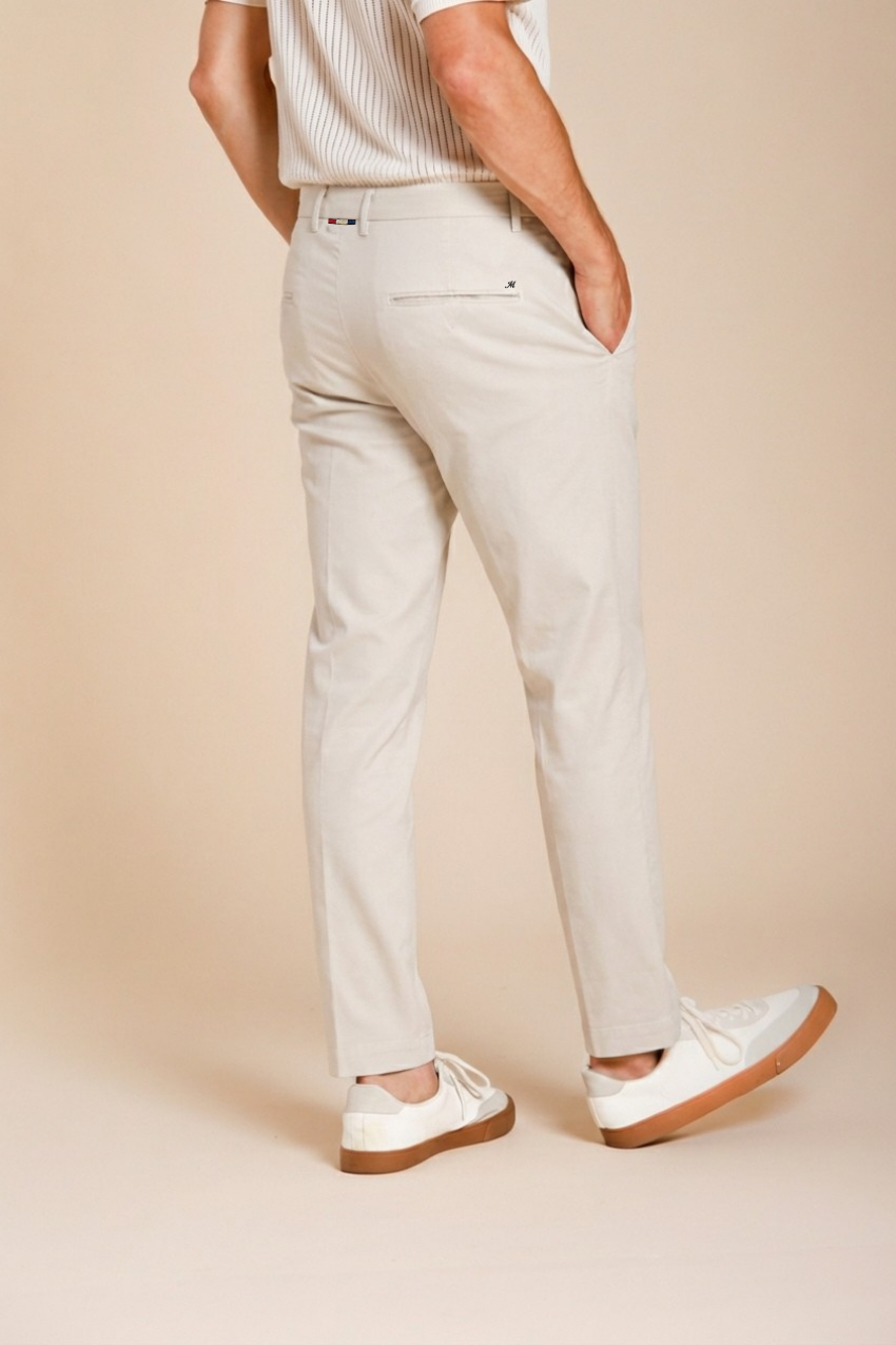 Torino Flex pantalón chino hombre en gabardina stretch slim fit ①