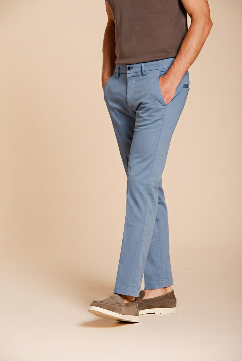 Torino Flex men's chino pants in stretch gabardine slim fit ①