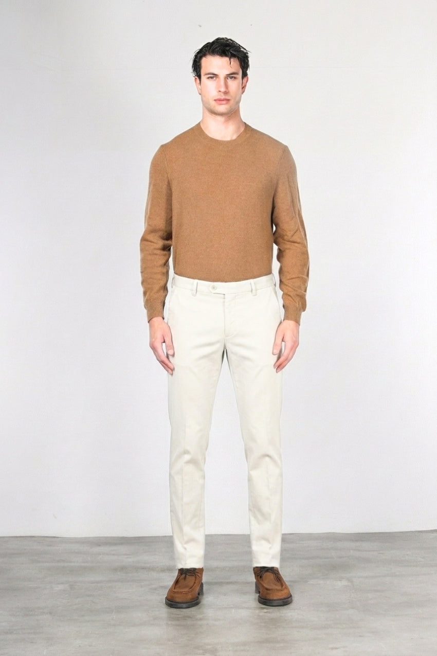 Torino Flex pantalone chino uomo in raso slim fit ①