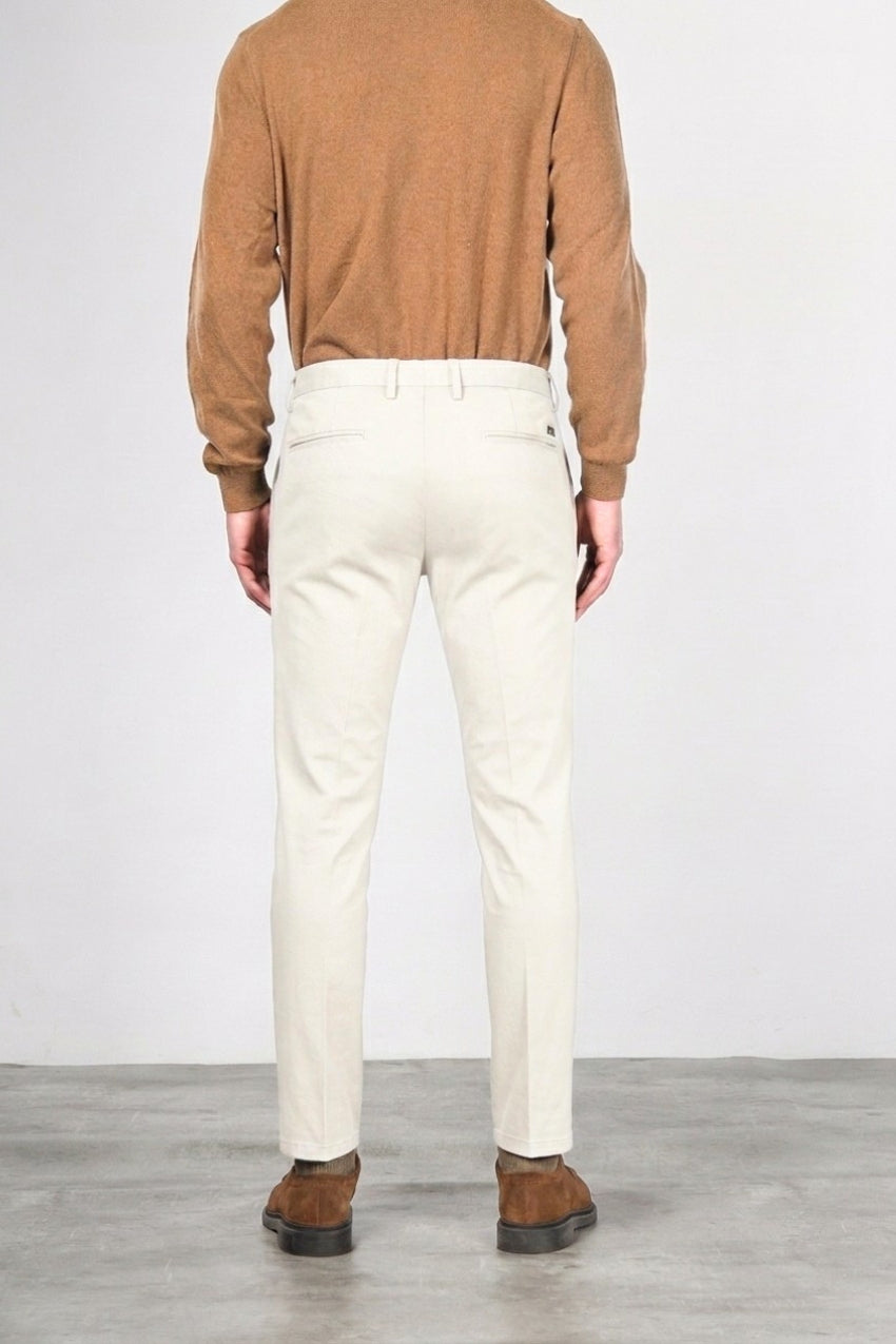 Torino Flex pantalone chino uomo in raso slim fit ①