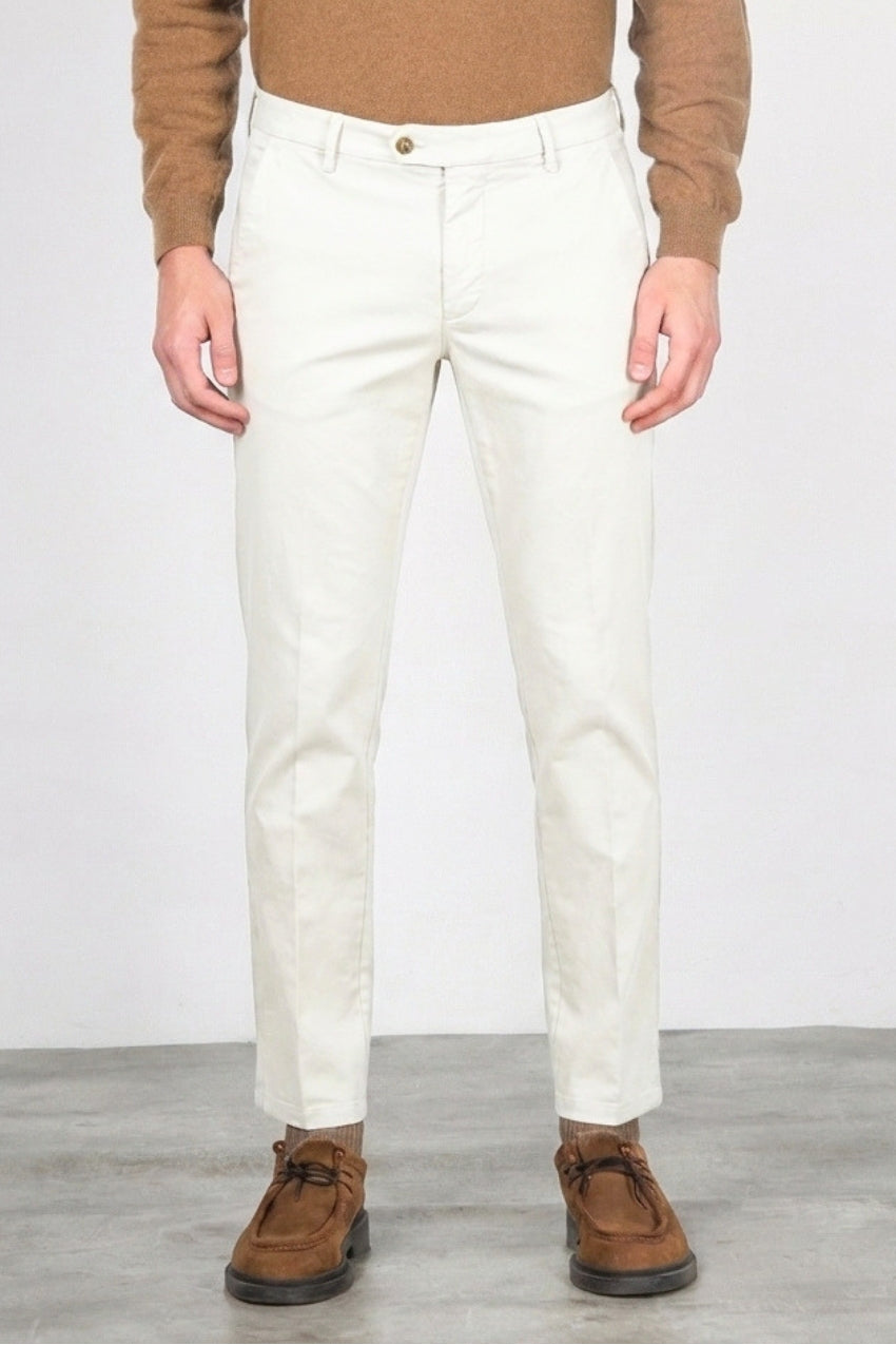 Torino Flex pantalone chino uomo in raso slim fit ①