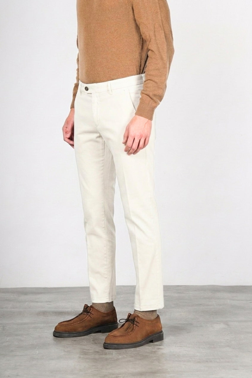 Torino Flex pantalone chino uomo in raso slim fit ①