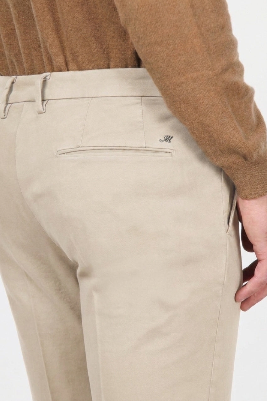 Torino Flex pantalone chino uomo in raso slim fit ①