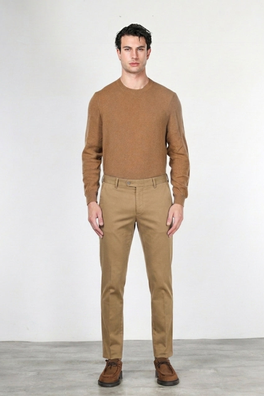 Torino Flex pantalone chino uomo in raso slim fit ①