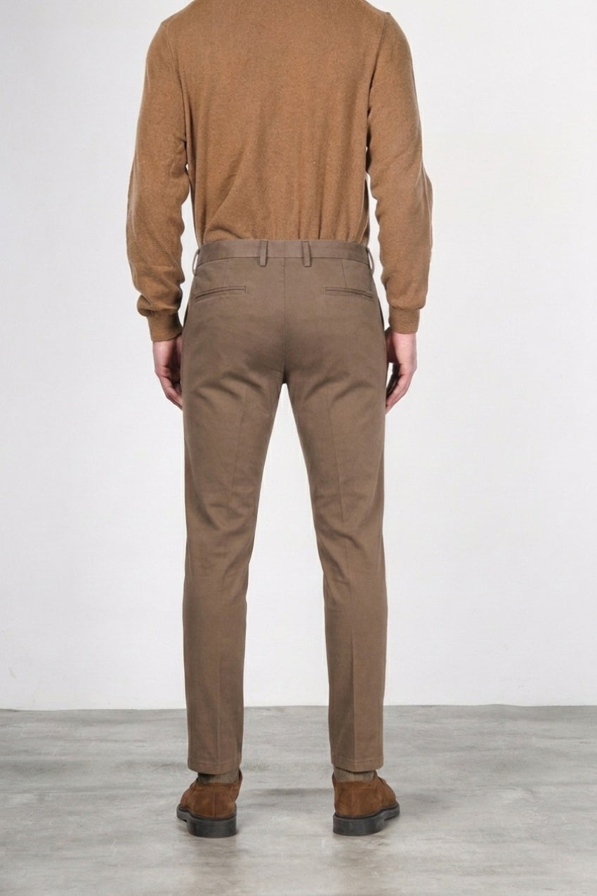 Torino Flex pantalone chino uomo in raso slim fit ①