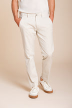 Torino Flex pantalone chino uomo in gabardina stretch slim fit ①