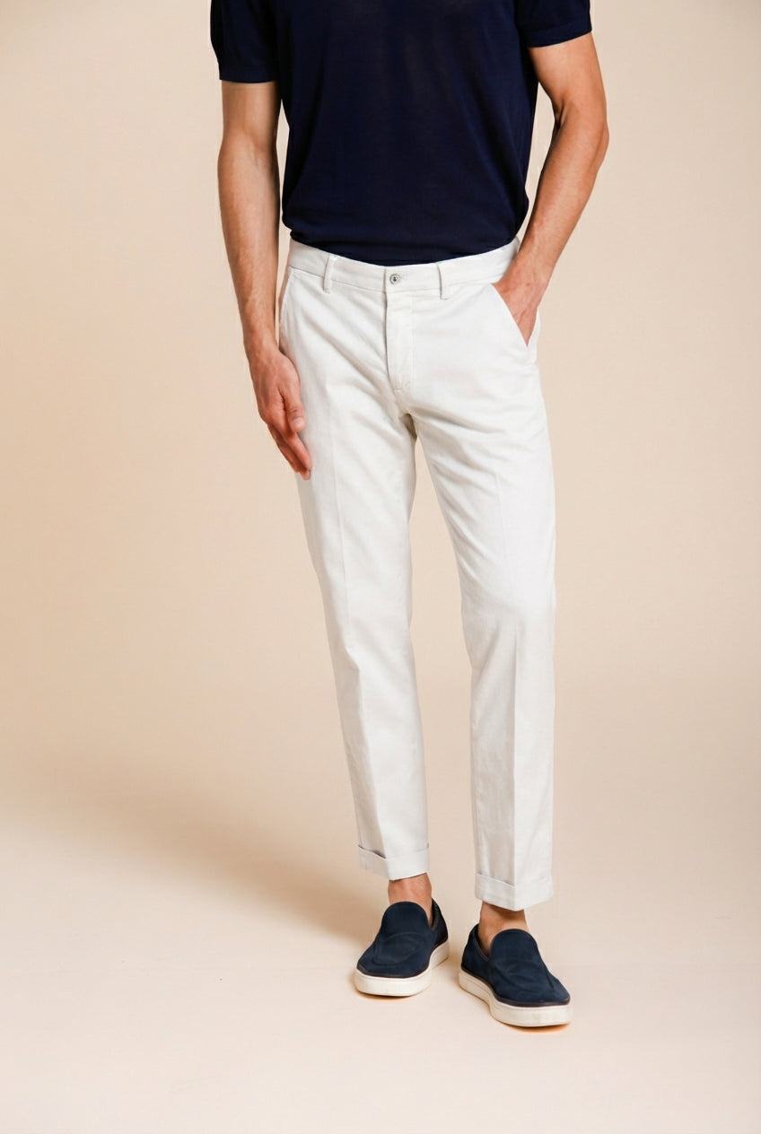 Torino Flex men's chino pants in stretch gabardine slim fit ①