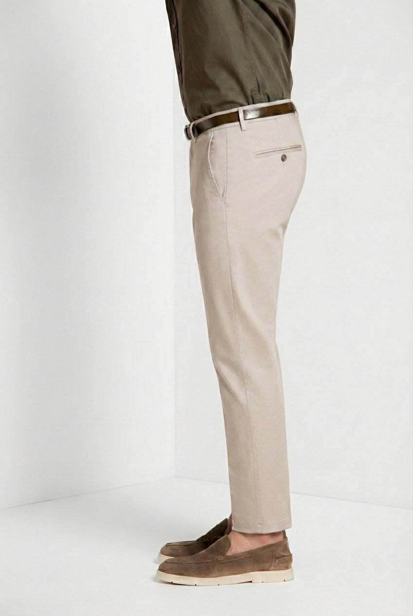Torino Flex pantalone chino uomo in gabardina stretch slim fit ①