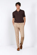 Torino 1 Pinces Flex pantalón chino hombre en gabardina super stretch slim fit