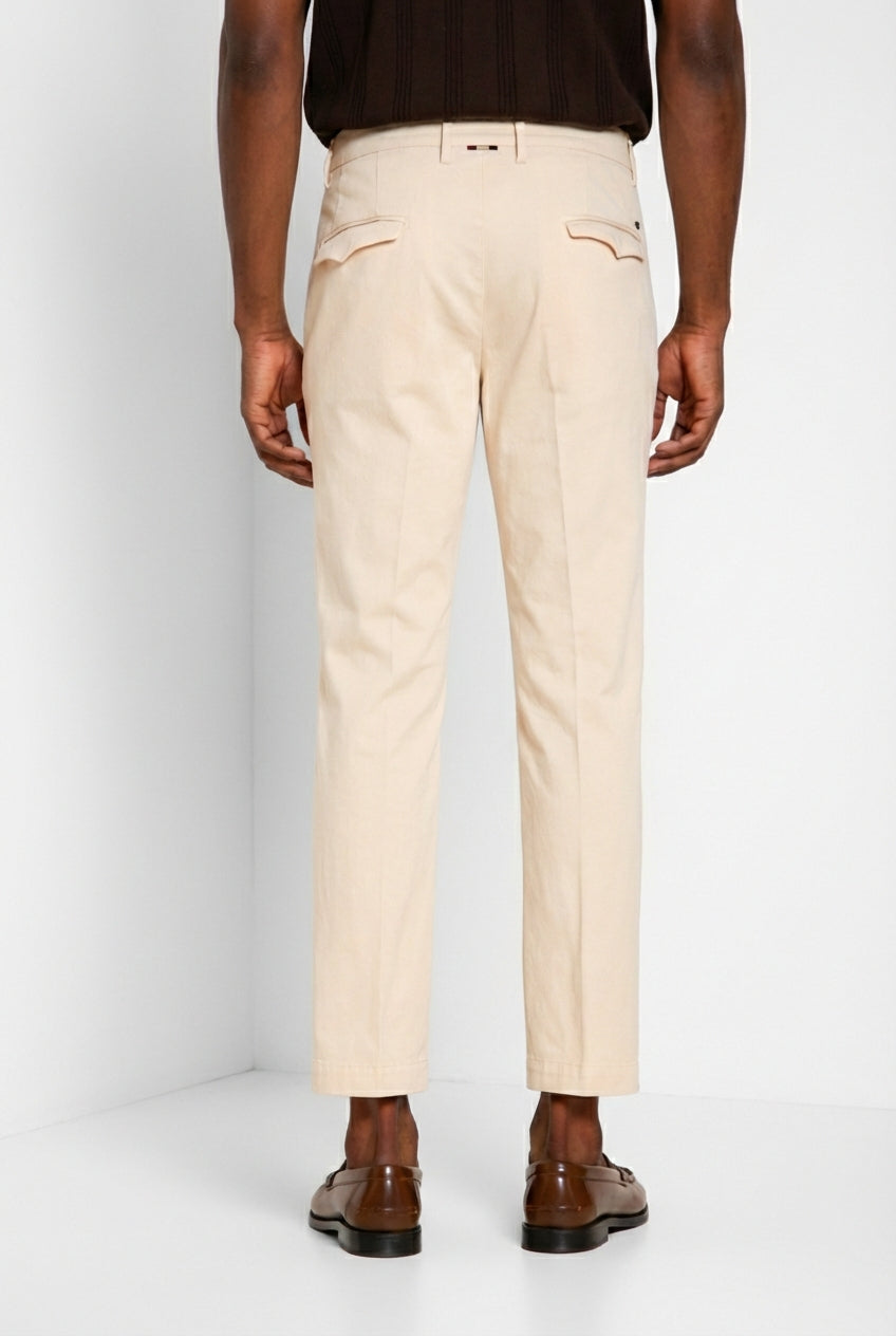 Torino 1 Pinces Flex Hose Chino Herren aus Super Stretch Gabardine slim fit