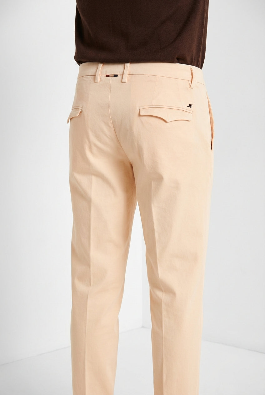 Torino 1 Pinces Flex pantalon chino homme en gabardine super stretch slim fit