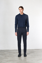 Torino 1 Pinces Flex men’s chino pants in cotton and cashmere twill with slim fit