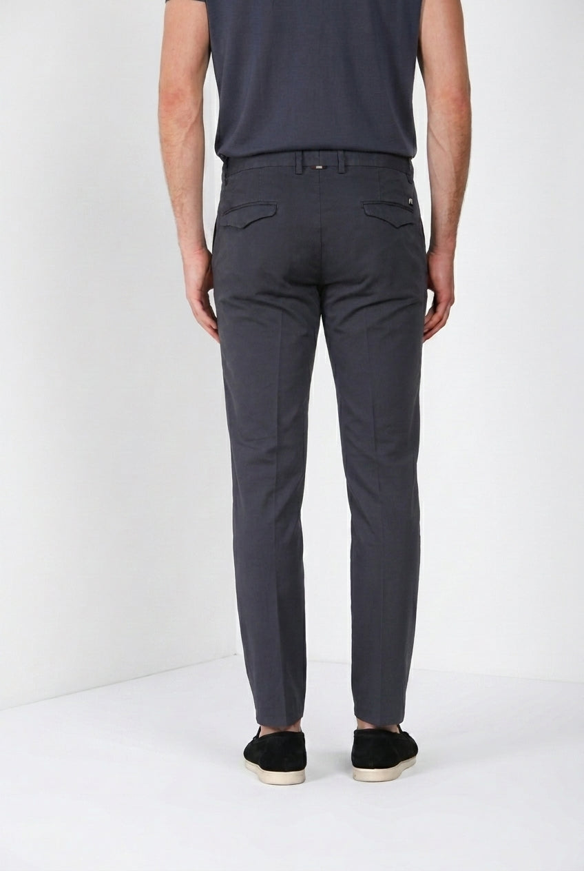 Torino City Icon Flex men's chino pants in stretch cotton and linen cavallery slim fit