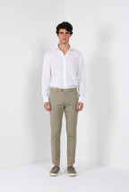 Torino City Icon Flex men's chino pants in stretch cotton and linen cavalry slim fit