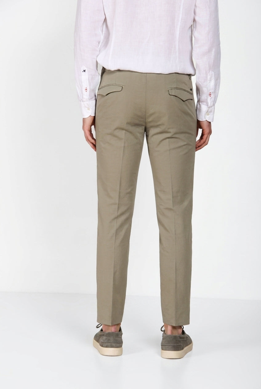 Torino City Icon Flex men's chino pants in stretch cotton and linen cavalry slim fit