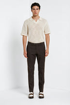 Torino City Icon Flex Hose Chino Herren aus Cavallery aus Baumwolle und Leinen Stretch slim fit