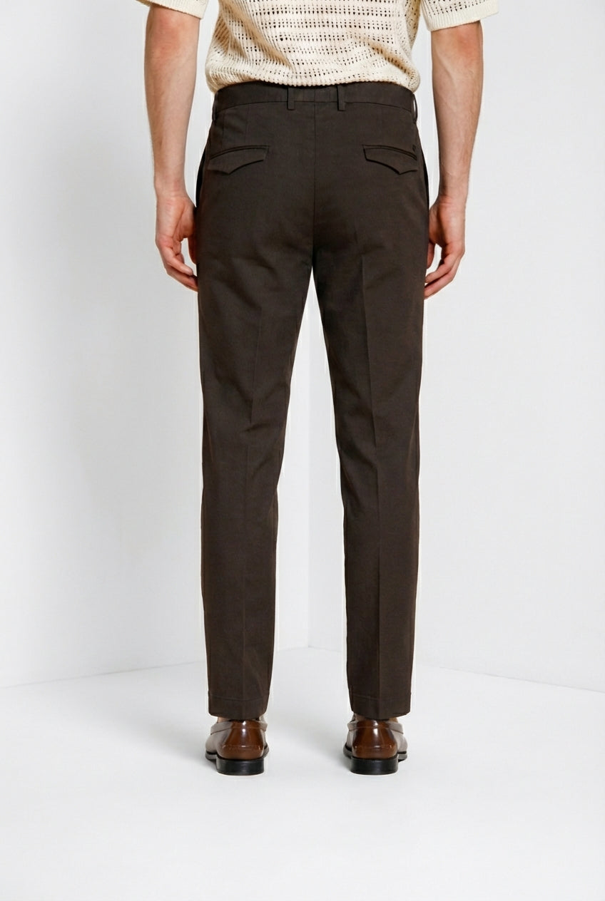 Torino City Icon Flex men's chino pants in stretch cotton and linen cavallery slim fit