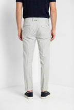 Torino City 1 Pinces pantalón chino hombre con microestampado pata de gallo teñido en hilo slim fit