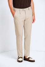 Torino City 1 Pinces pantalón chino hombre en jersey slim fit