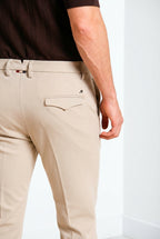 Torino City 1 Pinces pantalón chino hombre en jersey slim fit