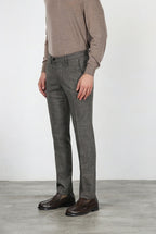 Torino City pantalone chino uomo fantasia galles sfumato tinto filo slim fit