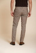 Torino City Hose Chino Herren Glencheck-Muster slim fit