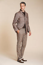 Torino City Hose Chino Herren Glencheck-Muster slim fit