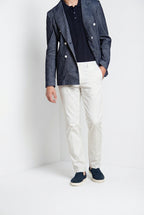 Torino City pantalón chino hombre en satén de algodón y seda slim fit