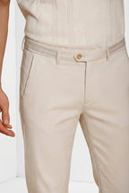 Torino City Herren Chino Hose aus feiner Trikotine aus Baumwolle und Lyocell slim fit