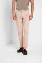 Torino 1 Pinces men's chino pants in stretch gabardine slim fit