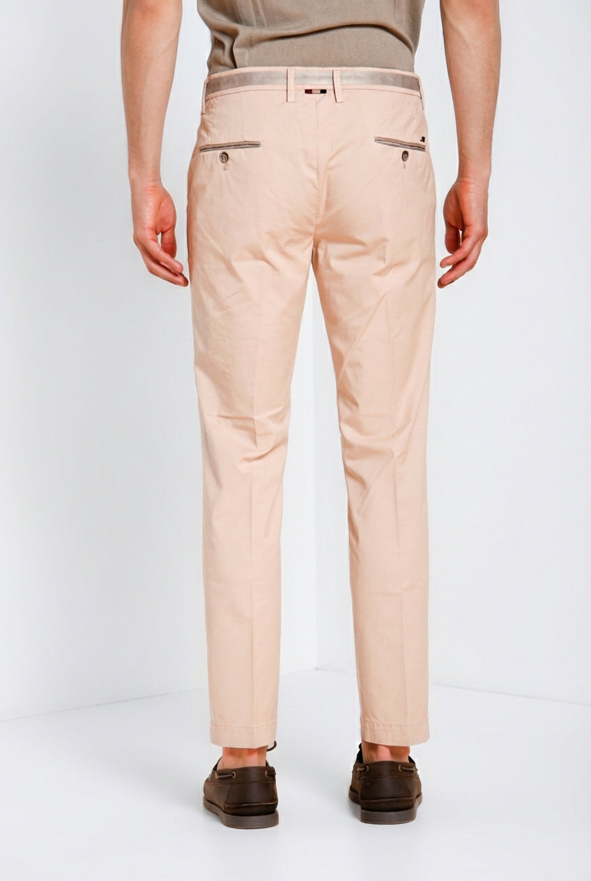 Torino 1 Pinces men's chino pants in stretch gabardine slim fit