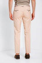 Torino 1 Pinces men's chino pants in stretch gabardine slim fit