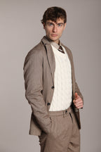 Foto 3 Boston 2 Pinces pantalone chino uomo in resca tinto filo cashmere relaxed fit