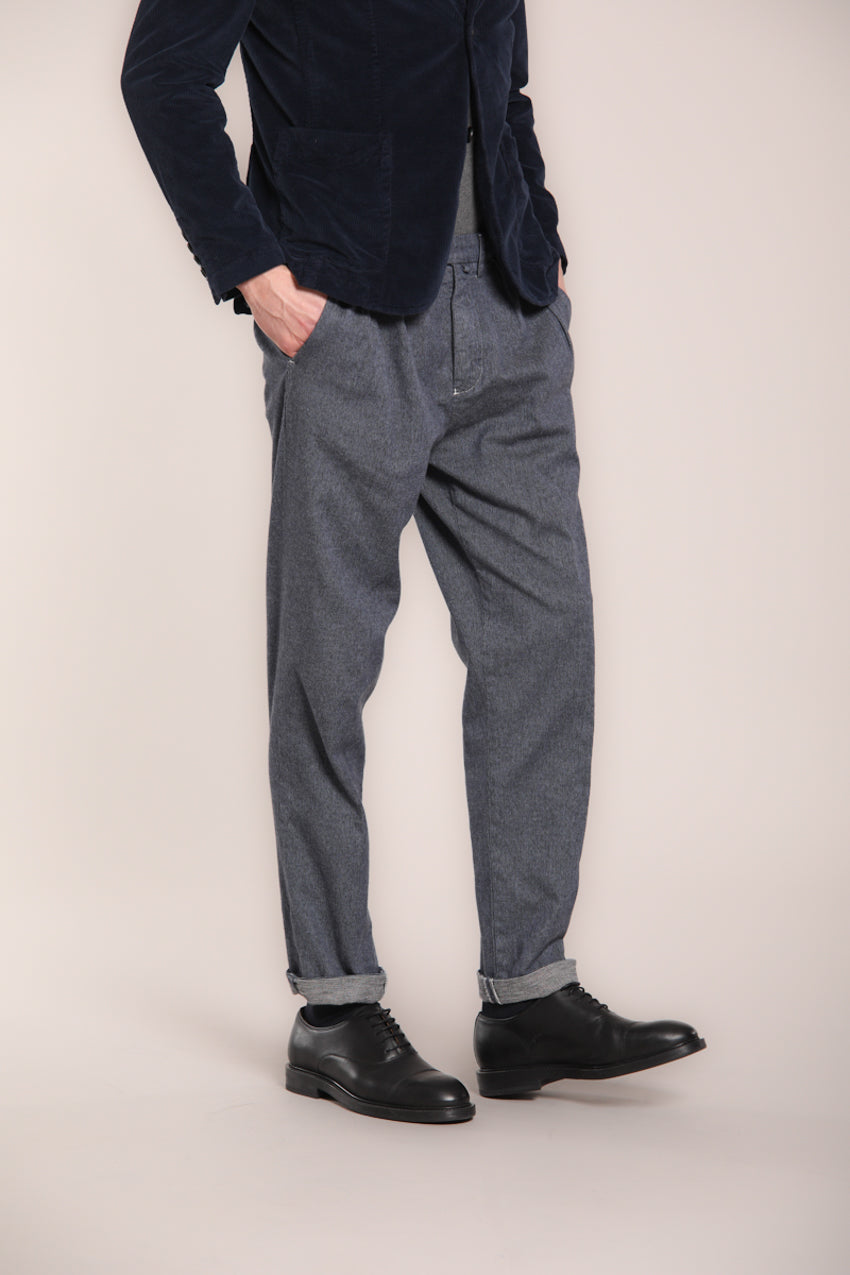 Boston 2 Pinces men's chino pants in oxford cotton relaxed fit