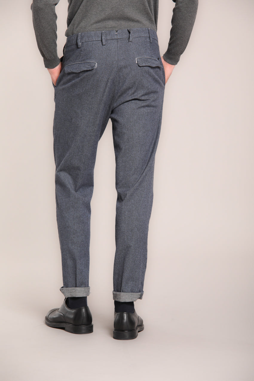 Boston 2 Pinces men's chino pants in oxford cotton relaxed fit