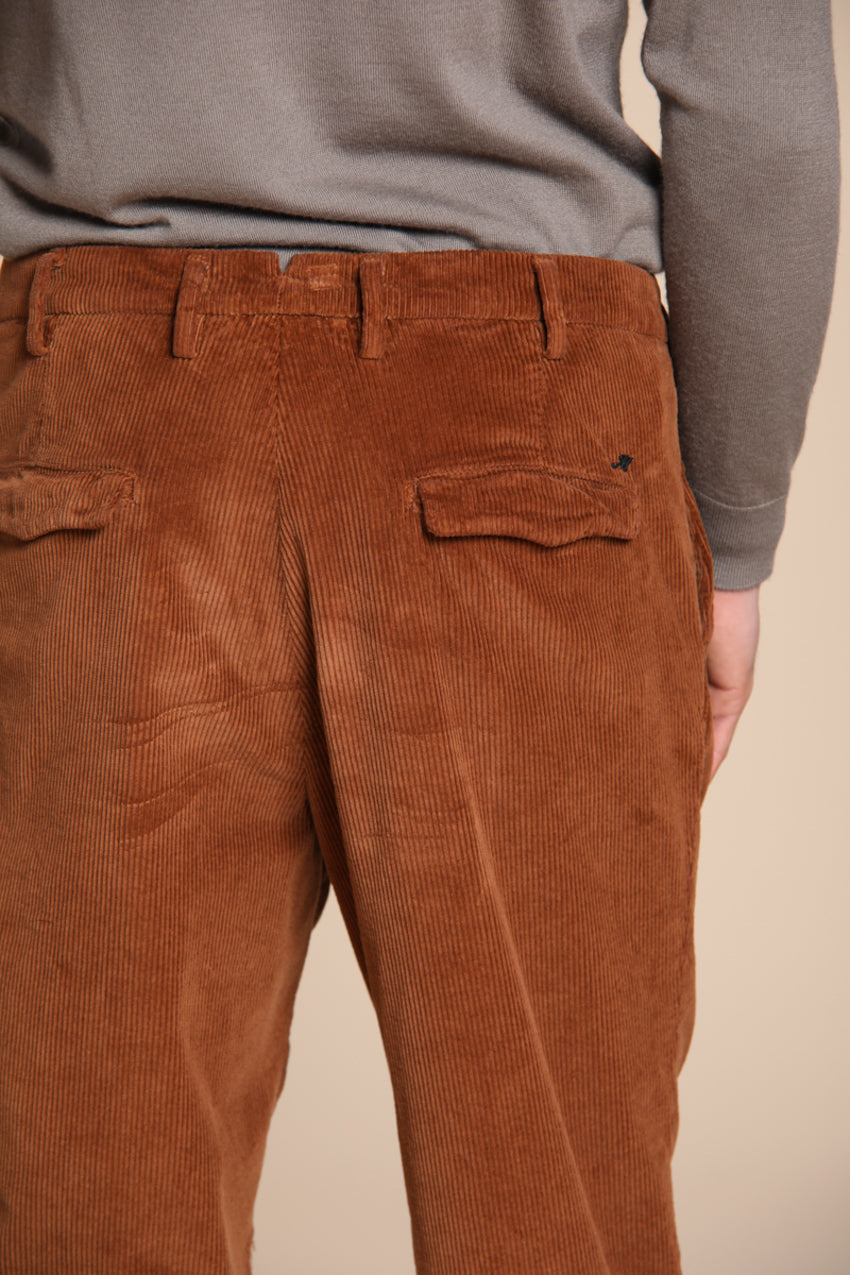 Foto 4 Boston 2 Pinces pantalone chino uomo in velluto 500 righe relaxed fit
