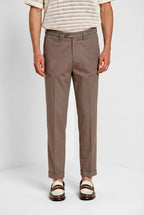 Boston men's chino pants herringbone yarn-dyed stretch relaxed fit