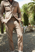 Boston men's chino pants in diagonal weave denim relaxed fit