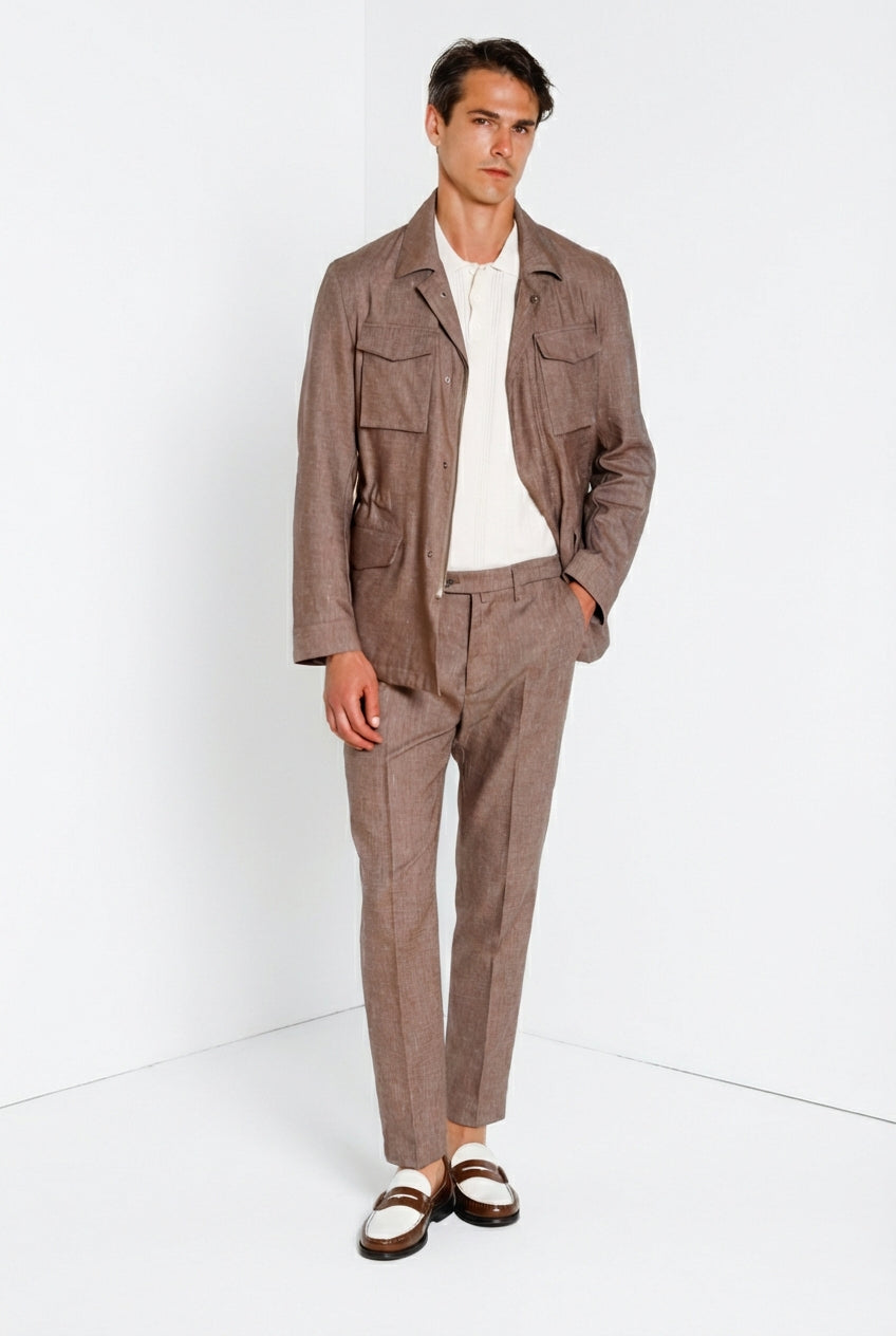 Boston men's chino pants in diagonal weave denim relaxed fit