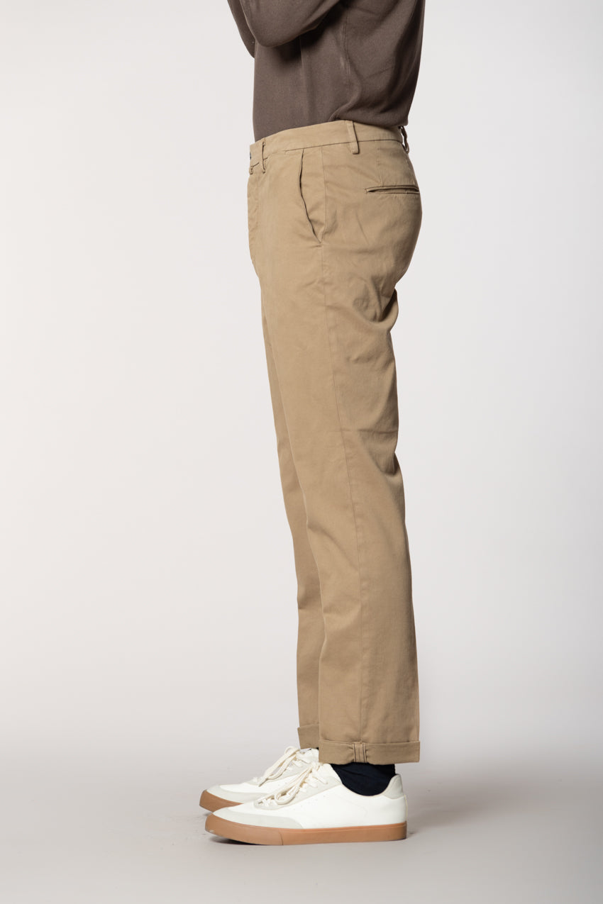Boston pantalon chino homme en coton tissé diagonale relaxed fit