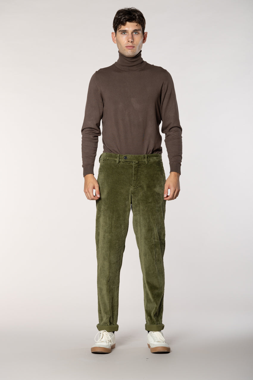 Boston pantalone chino uomo in velluto costa larga relaxed fit