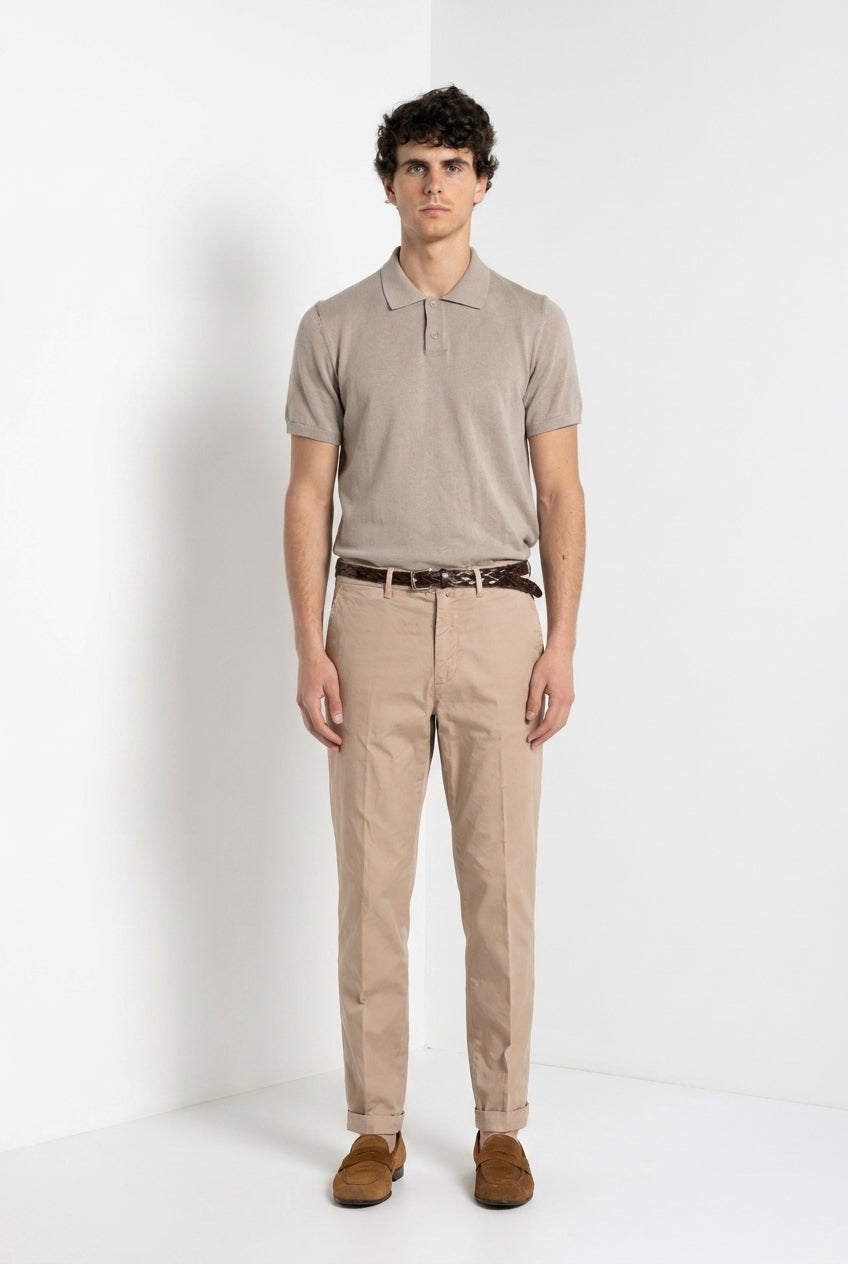 Boston pantalón chino hombre en twill ligero stretch relaxed fit
