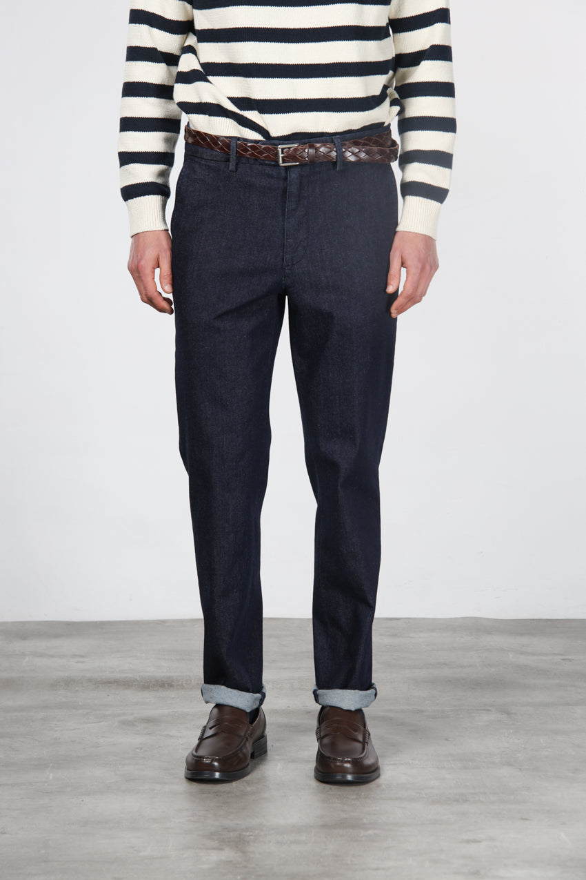 Madison men’s chino pants in techno stretch denim with carrot fit
